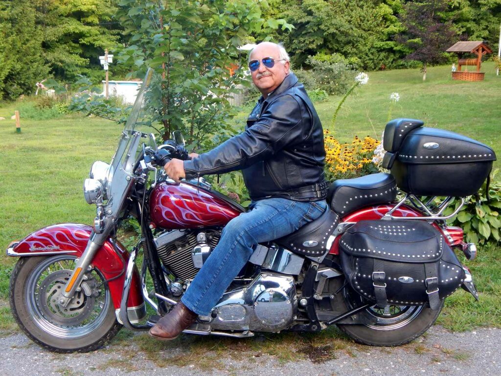 Andrzej Westman Kasprzak na Harleyu